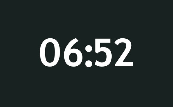 Animated countdown icon shows circular timer shrinking from full to empty over seven minutes thirty seconds, numerals ticking down smoothly, subtle glow pulsing each second.
