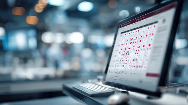 Medium shot of AIassisted validation screen highlighting hematology flagging abnormal blood cell counts with blurred background for focused analysis.
