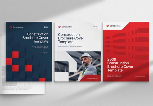 Brochure Cover Template for Modern Minimalist Corporate Annual Report & Company Profile Front Pages