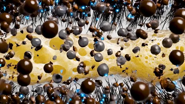 Microscopic Hair Bleaching Process Showing Cuticle Opening Peroxide Oxidation of Melanin Pigment and Structural Fragility