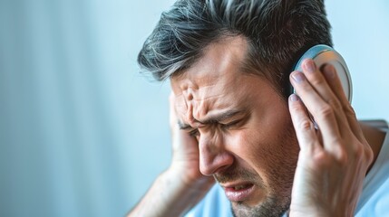Fototapeta premium Understand and Manage Tinnitus – Prioritize Cause Identification, Targeted Interventions, and Holistic Care for Auditory Comfort and Quality of Life