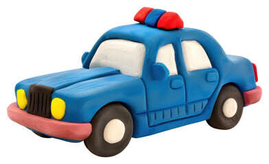 PNG Plasticine of police car vehicle playful clay.