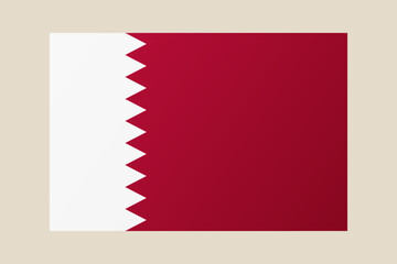 Flag of Bahrain vector graphic isolated on a neutral background representing national patriotism and government identity.