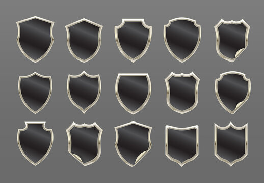 Shield Label Badge Vector Set ft Quality Badges, Guarantee Labels, Award Certification & Trust Seals