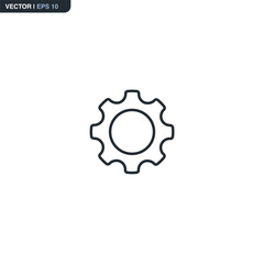Mechanical Gear Wheel Settings and Configuration Icon