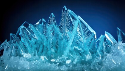 Captivating Blue Crystal Formation - A Mesmerizing Display of Natures Artistry.