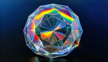 Captivating Crystal Prism - A Symphony of Light and Color.