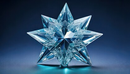 Captivating Crystal Star - A Mesmerizing Display of Light and Form.