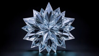 Captivating Crystal Starburst - A Mesmerizing Display of Light and Geometry.