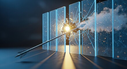 wind turbine at night