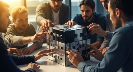 business team working together