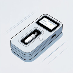 Handheld Blood Analyzer POCT Vector © Olatunji