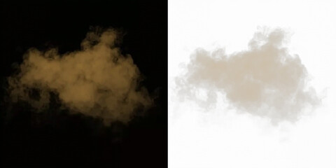 Haze fog smoke steam brown drifting overlay transparent background visual.  © Fedir
