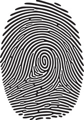 Black fingerprint pattern on white background black and white