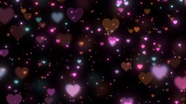 glitter hearts shaped overlay background valentines video