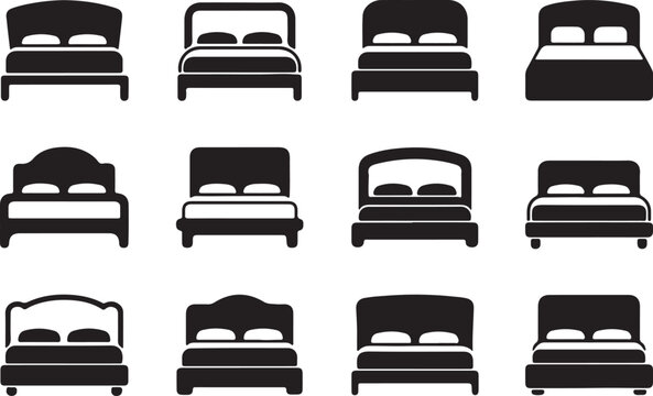 Collection of various bed frame silhouettes