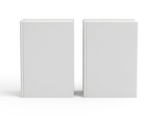 Naklejka premium Two simple white books standing side by side