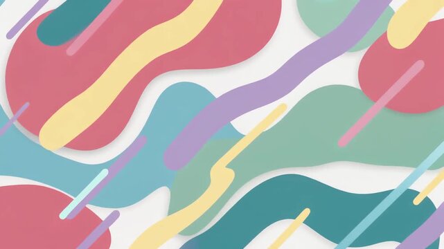 Colorful abstract art background with swirling shapes and lines