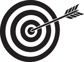 Target with an arrow bullseye mark