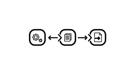 Process flow of converting a document into a presentation format