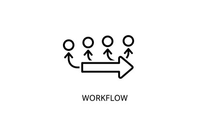 Fototapeta premium Diagram illustrating a multi-step decision-making or task workflow process with branching paths