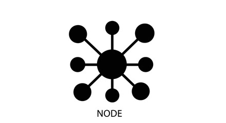 Central node connected to eight peripheral nodes in a network diagram