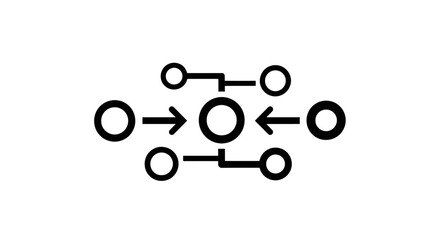 Diagram of a molecular structure with directional arrows indicating interactions between atoms