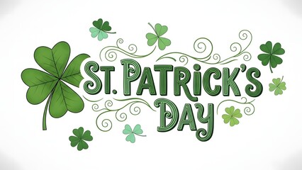 St patrick's day celebration with shamrocks