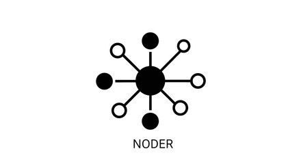 Central node with six connected terminals in a radial diagram layout