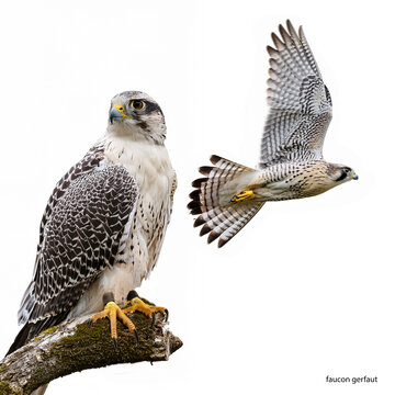 faucon gerfaut, oiseau, animal, faune, bec, aigle, pr&eacute;dateur, rapace, sauvage, chasse, aviaire, chasseur, carnivore, en vol, chouette