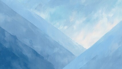 水色グラデーションの抽象的な山景色 アート背景