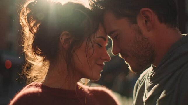 Couple Sharing a Romantic Moment Together.