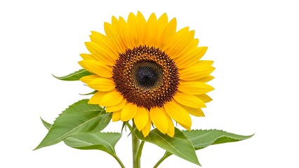 Fototapeta premium Bright yellow sunflower in full bloom