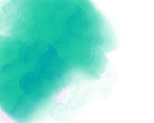 Obraz premium Watercolor Background Teal Green Abstract Splash