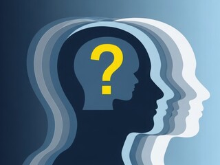 Contemplative minds in layered silhouettes