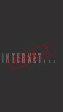 Gray Textured Background with the Word INTERNET Stamped with a Red EROR Rectangular Seal