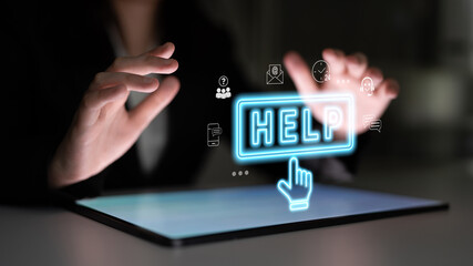 Digital customer support system provides quick assistance, real-time chat, and communication...