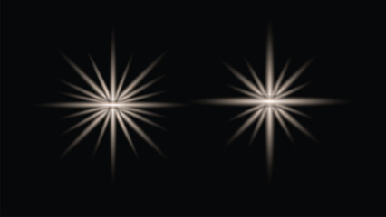 Fototapeta premium Black and White Lighting Effect Vector with Abstract Light and Shadow