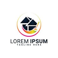 logo, company, house, logotype, template, construction, real estate, illustration, sign, business, icon, vector, symbol, design, button, concept, home, blue