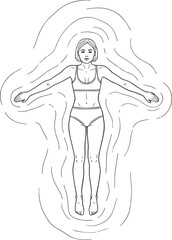 Woman and Energy Field