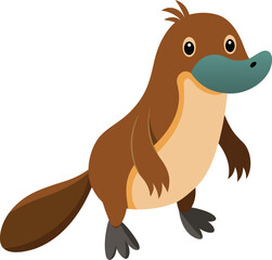 Obraz premium Vector illustration of a platypus isolated on transparent background