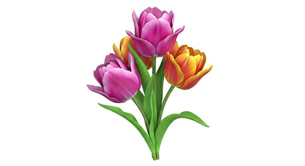 Fototapeta premium Vibrant Tulip Bouquet