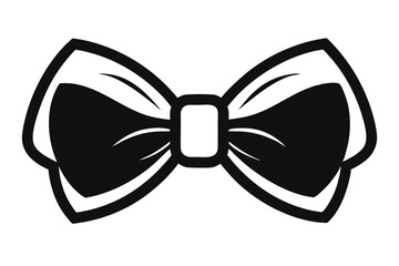 bow tie line art silhouette vector illustration