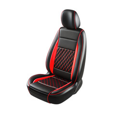 Naklejka premium Racing car seat with black and red design, png