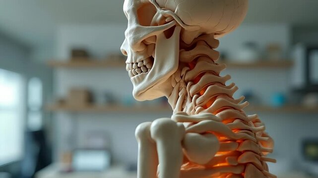 Doctor&sbquo;&Auml;&ocirc;s spine model is a bony puzzle piece teaching vertebrae anatomy magic. 
