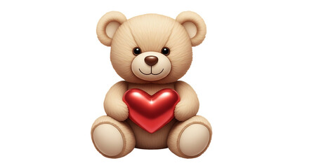 Obraz premium teddy bear with red heart