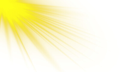 Radiant yellow sun with sparkling light beams and glowing sunlight.  © SerMen
