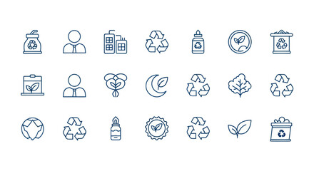 Obraz premium Recycling and environment icons set
