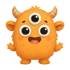 Fototapeta premium PNG Cute cartoon monster illustration