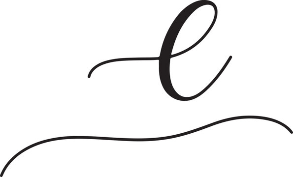 Elegant cursive letter e with artistic swirls and flourishes